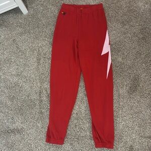 aviator nation red lightning bolt sweatpants unworn kids size 14